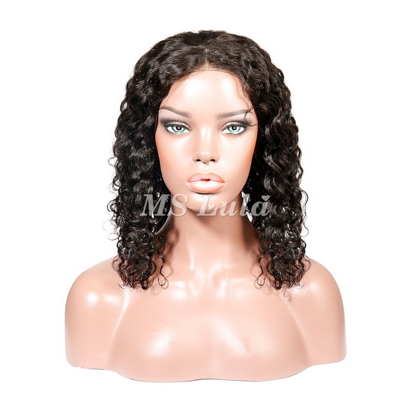 Human Hair Deep Wave BOB Lace Front Wig 250% Density - 图片 3